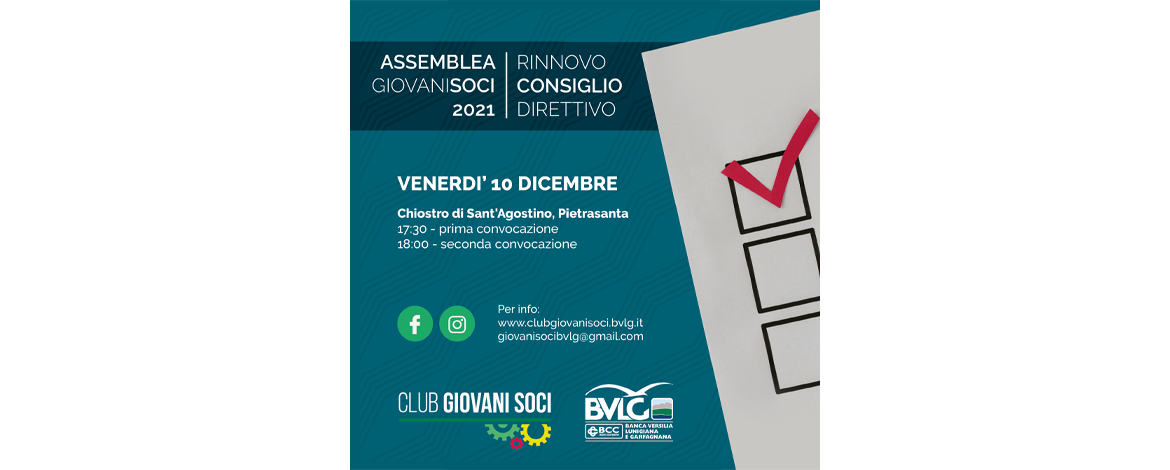 Assemblea giovani soci BVLG – 10/12/2021 - Pietrasanta